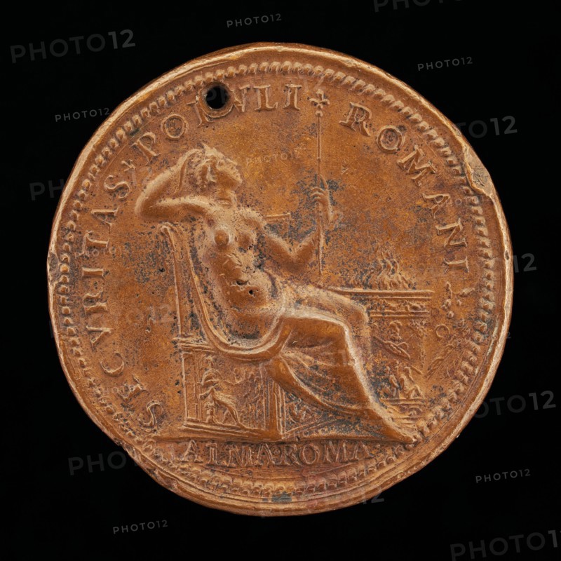 Securitas near an Altar [reverse], late 16th-early 17th century.