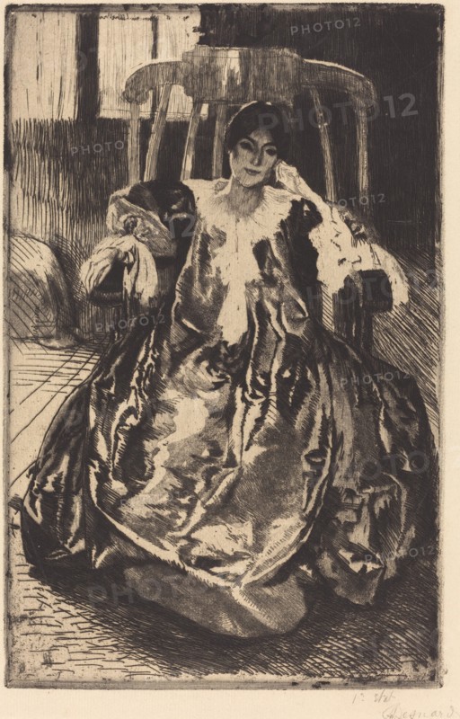 The Silk Gown (La robe de soie), 1887.