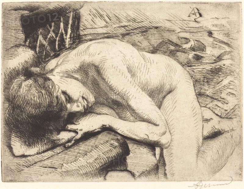Model Asleep on the Floor (Le modèle endormi à terre), 1885.