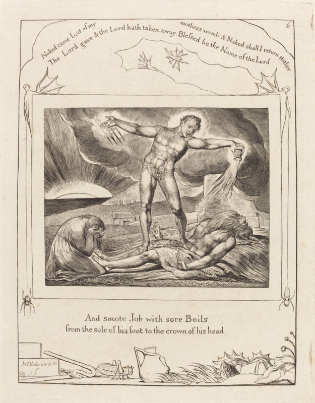 Satan Smiting Job with Boils, 1825.