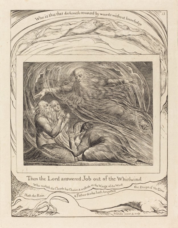 The Lord Answering Job out of the Whirlwind, 1825.