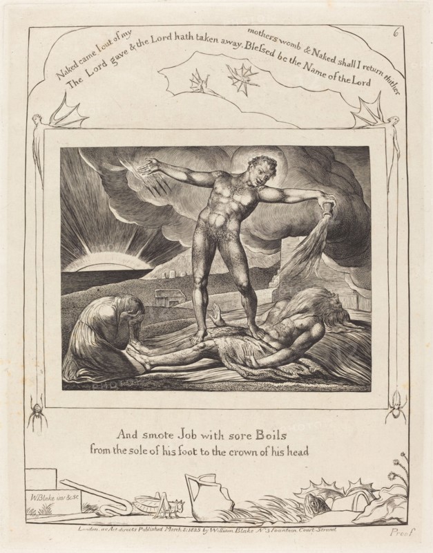 Satan Smiting Job with Boils, 1825.