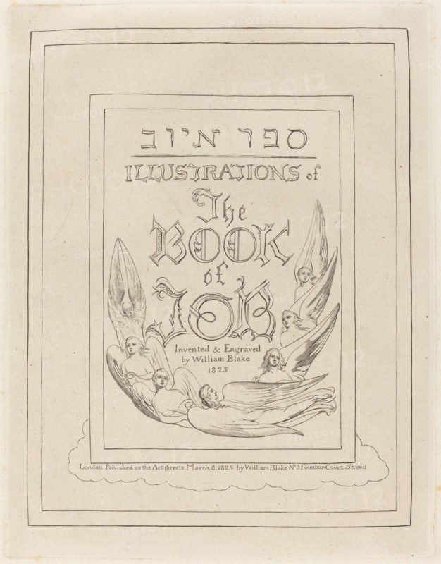 Title-Page of the Engraved Illustrations to the Book of Job, 1825.