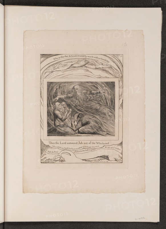 The Lord Answering Job out of the Whirlwind, 1825.