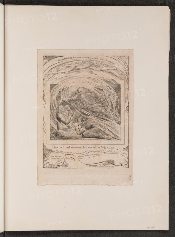 The Lord Answering Job out of the Whirlwind, 1825.