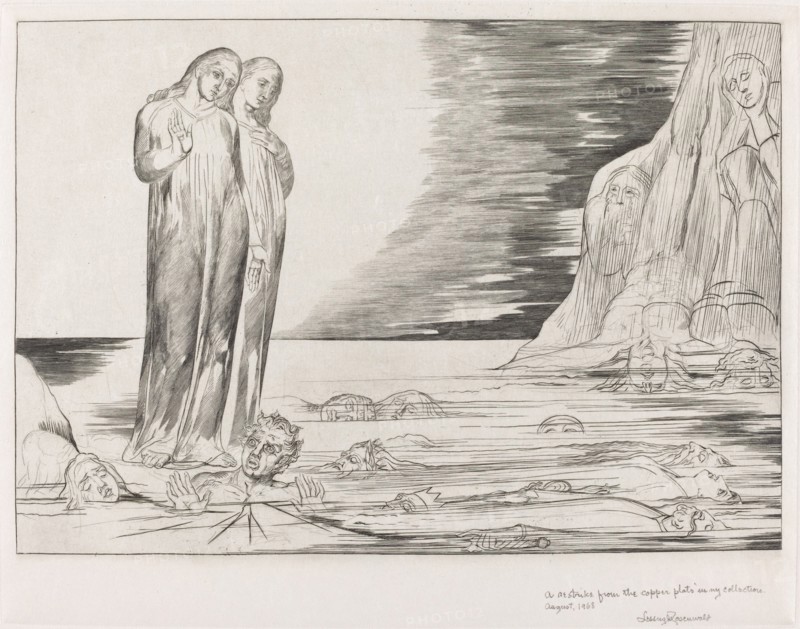 The Circle of the Traitors; Dante's Foot Striking Bocca degli Abbate, 1827.