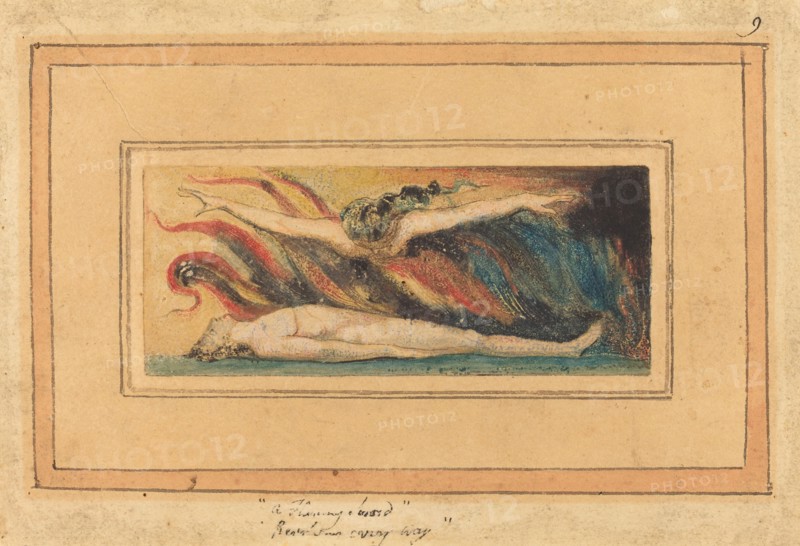 The Soul Hovering Over the Body [from Marriage of Heaven and Hell," plate 14], c. 1796.