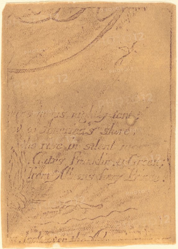 Restrike from fragment of cancelled plate for "A Prophecy", 1793.