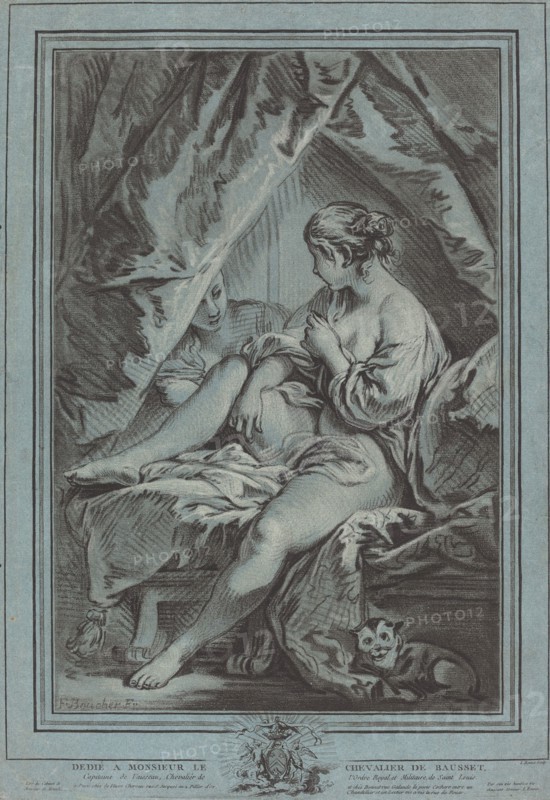 Young Woman Seated on a Bed, 1767.