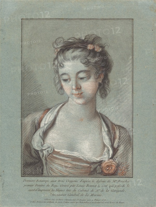 Bust of a Young Woman Looking Down, 1765/1767.