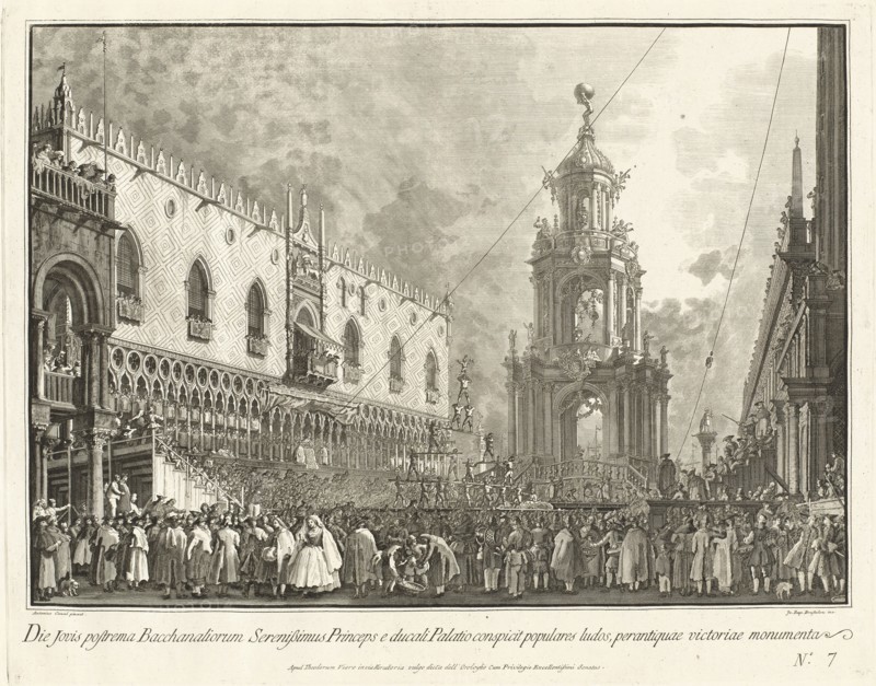 The Doge Attends the Giovedi Grasso Festival in the Piazzetta, 1763/1766.