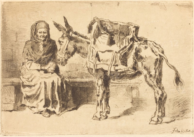 Cacoletière Assise (Seated Woman and Ass), 1875.