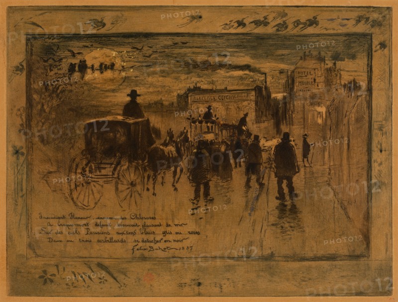 Convoi Funèbre au Boulevard de Clichy (Funeral Procession on the Boulevard de Clichy), 1887.