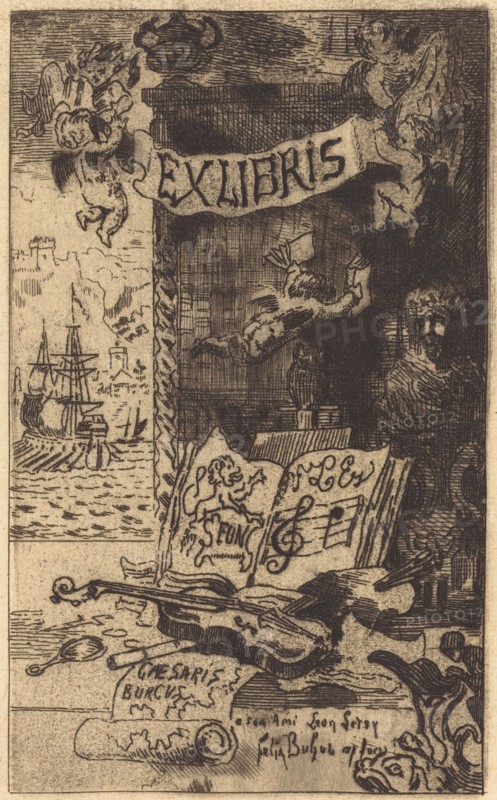 Ex-libris de Léon Lerey (Ex-libris of Leon Lerey), 1875/1877.