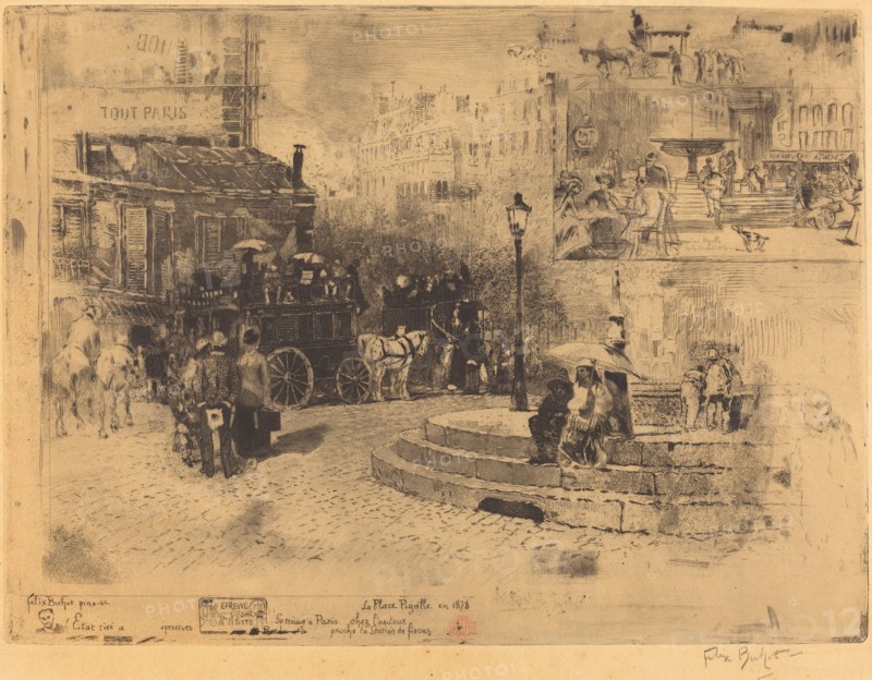 La Place Pigalle en 1878 (Place Pigalle in 1878), 1878.