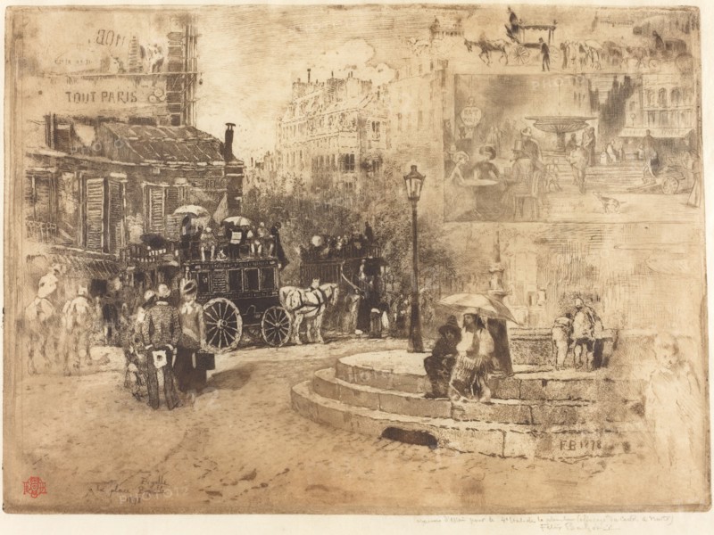 La Place Pigalle en 1878 (Place Pigalle in 1878), 1878.