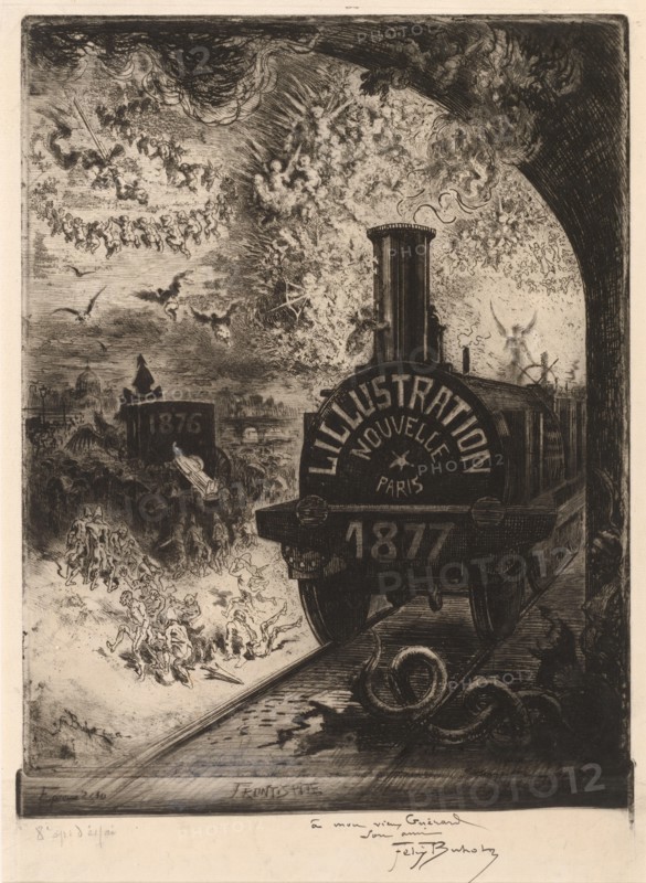 Frontispiece for L'Illustration Nouvelle: The Burial of the Burin, 1877.