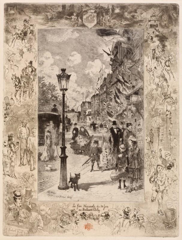 La Fête nationale au Boulevard Clichy (National Holiday on the Boulevard de Clichy), 1878.
