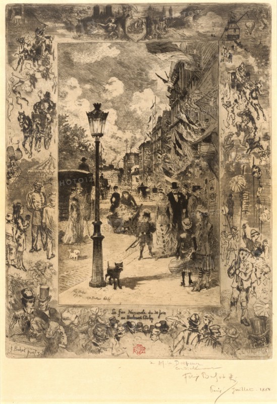 La Fête nationale au Boulevard Clichy (National Holiday on the Boulevard de Clichy), 1878.