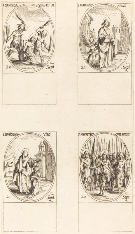 St. Candida; St. Matthew; St. Iphigenia; St. Maurice and Companions.