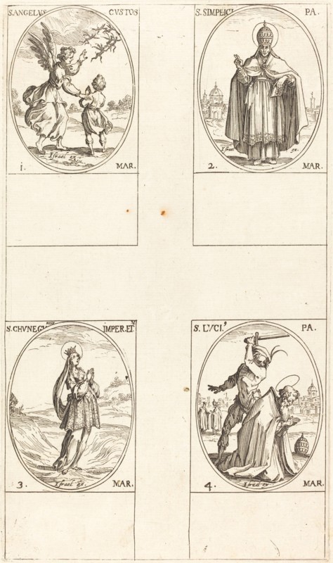 The Guardian Angel; St. Simplici; St. Cunegundes; St. Luci.