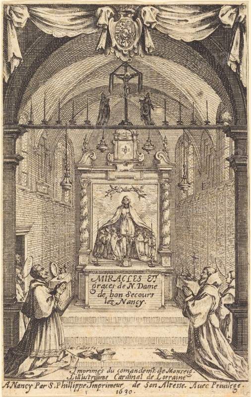 Frontispiece for the Miracles and Graces of Our Lady of "Bon-Secours-les-Nancy".