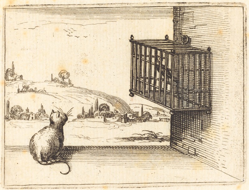 Cat Watching Caged Bird, 1628.