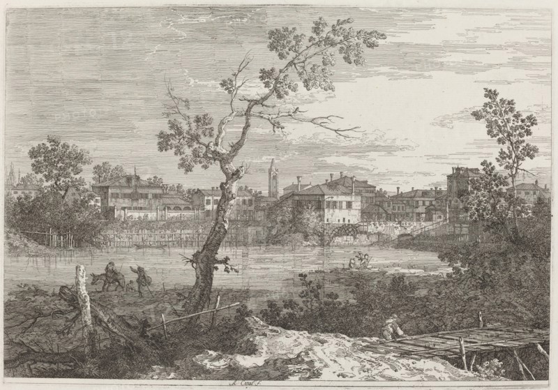 View of a Town on a River Bank, c. 1735/1746.