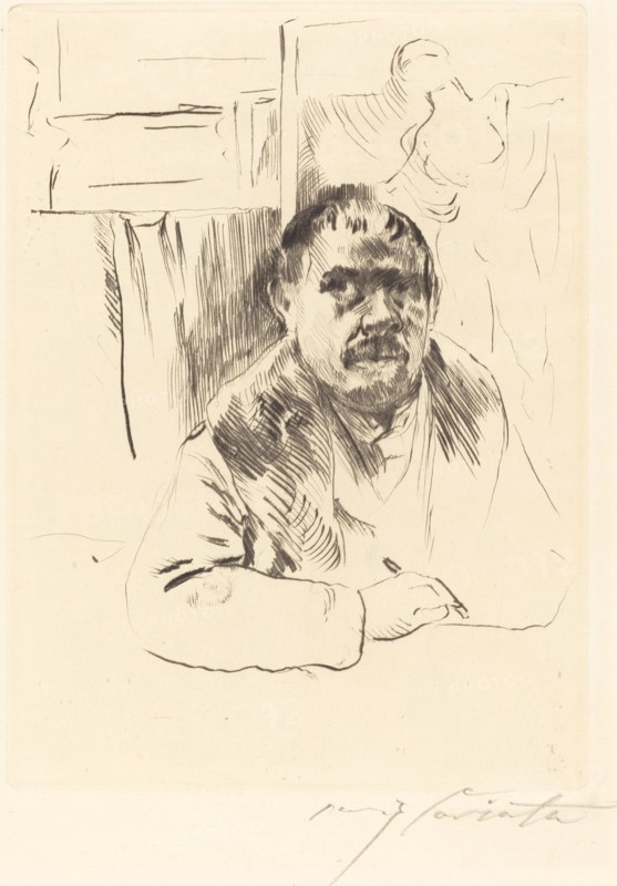 Selbstbildnis im Pelz (Self-Portrait in a Fur Coat), 1913.