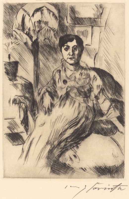 Interieur mit Frau (Interior with Woman), 1917.
