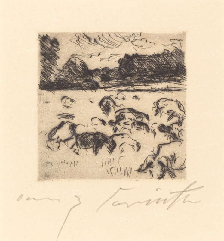 Weidende Schafe (Grazing Sheep), 1916.