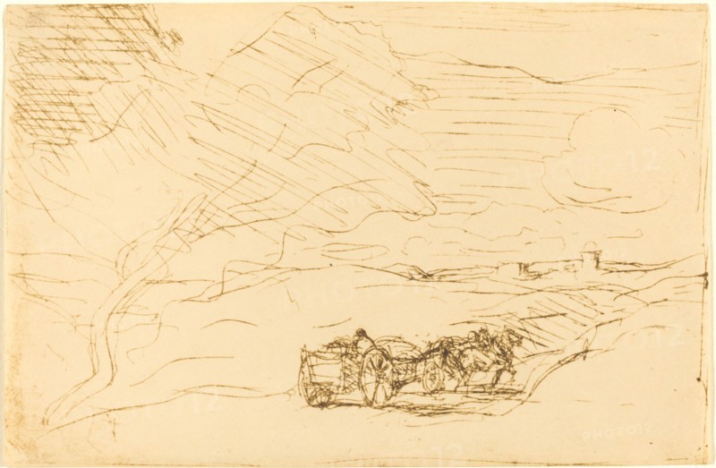 Wagon Going to Town (Le Charriot allant a la ville), 1860.