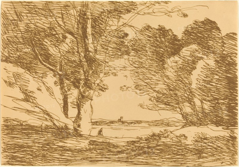Tower on the Horizon of a Lake (Tour a l'horizon d'un lac), 1871.