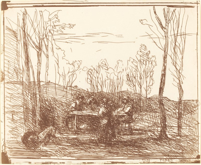 Luncheon in a Clearing (Un Dejeuner dans la clairiere), 1857.