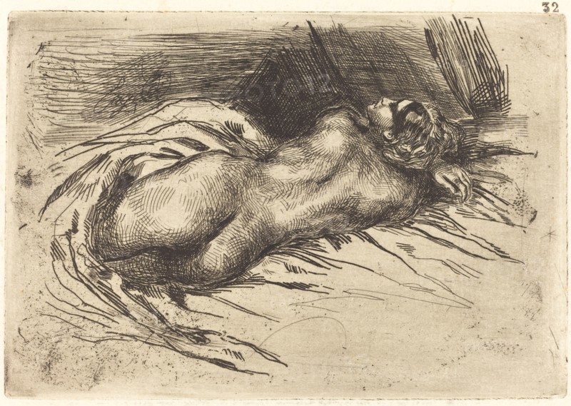 Study of a Woman, Viewed from the Back (Étude de femme vue de dos), 1833.