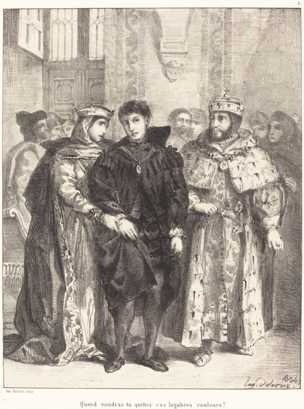 The Queen Tries to Console Hamlet (Act I, Scene II), 1834.