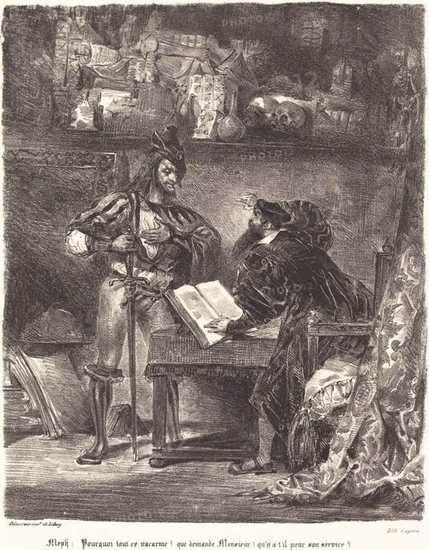 Mephisto Appears to Faust.