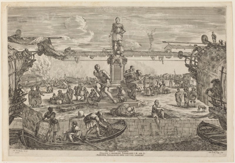 Statue of Ferdinand I, probably c. 1654/1655. [Quayside at Livorno].