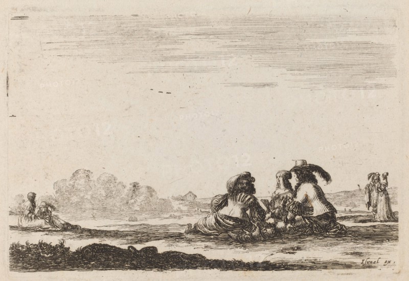 Lords and Ladies Conversing, 1642.