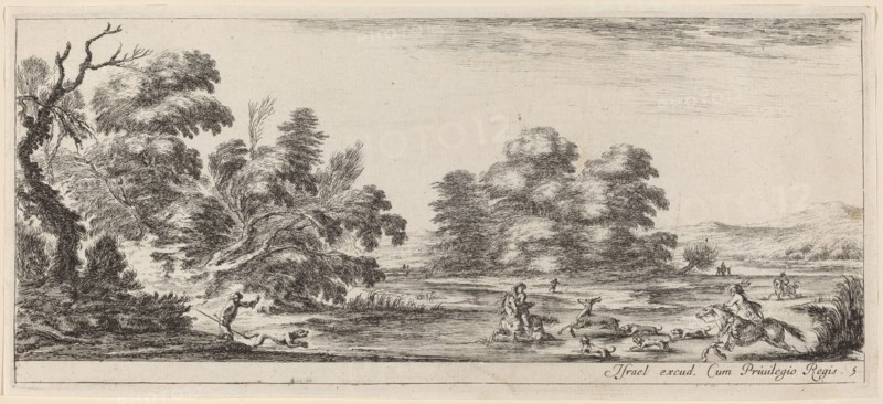 Landscape with Deer Hunt, in or before 1647.