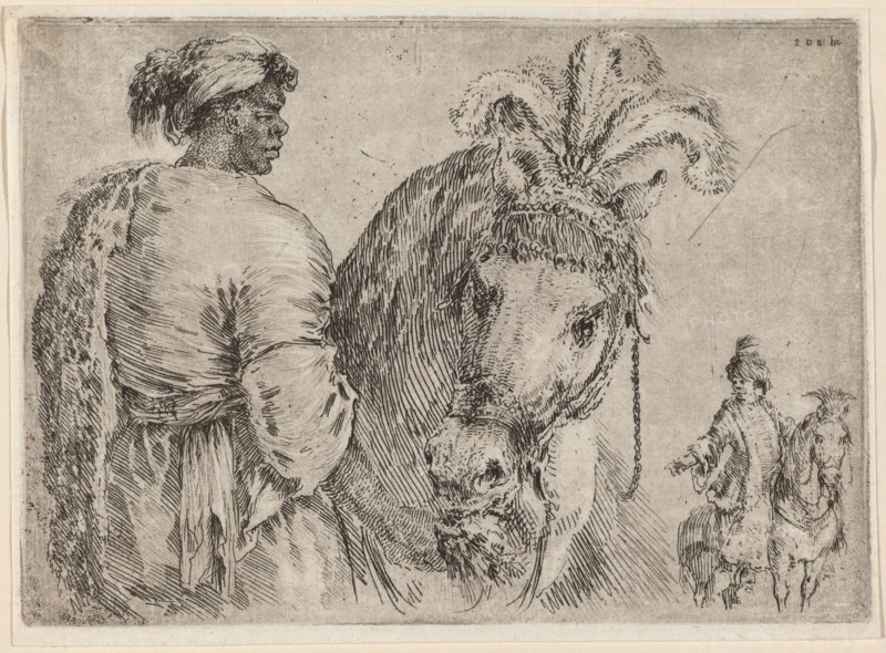 A Black Man Feeding a Horse, probably 1662.