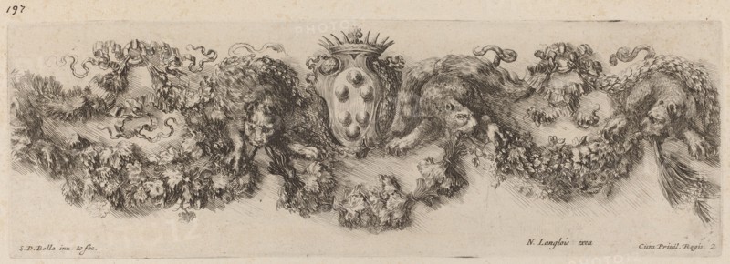 Festoon with Medici Coat of Arms, probably 1648.