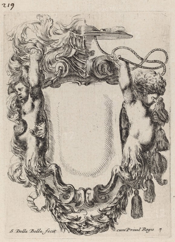 Cartouche with Infant Satyrs, 1647.