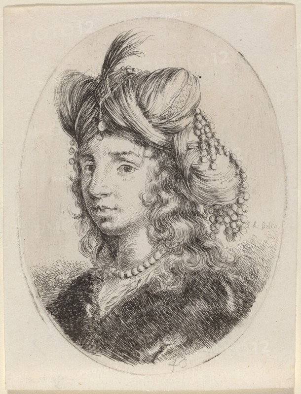 Sultaness Adorned with Pearls, Turned to the Left, 1649/1650.