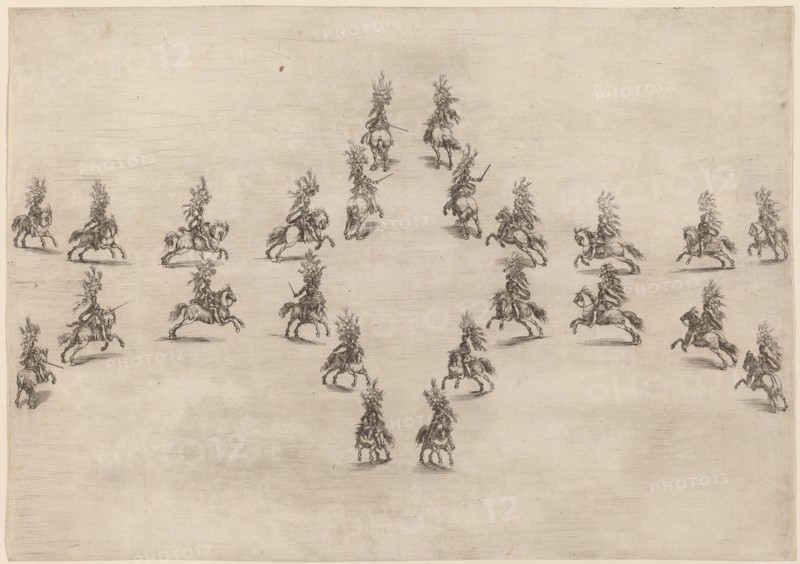 Twenty-Four Cavaliers in an Oval, 1652.