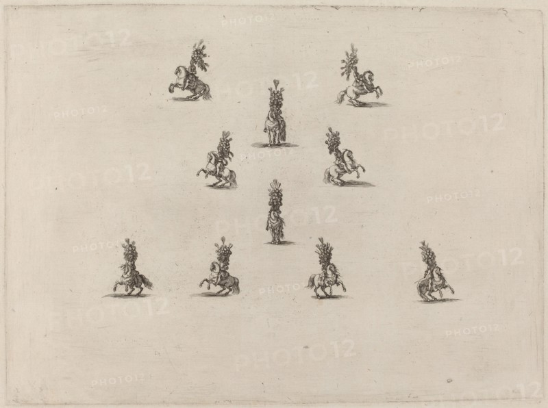 Ten Cavaliers with Large Plumed Helmets, 1652.