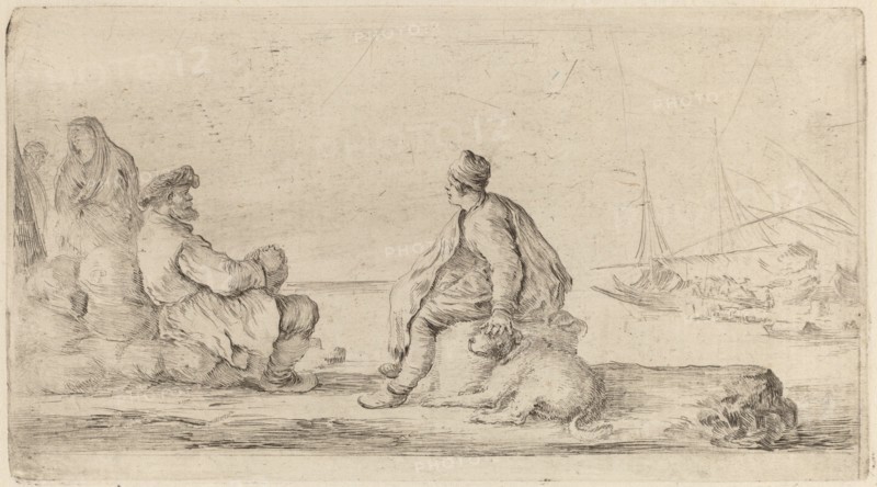 Sailors Seated on a Bank.