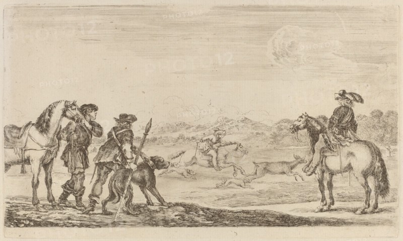 Small Deer Chased by a Cavalier.