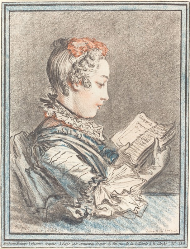 Young Girl Reading "Héloise and Abélard", 1770.