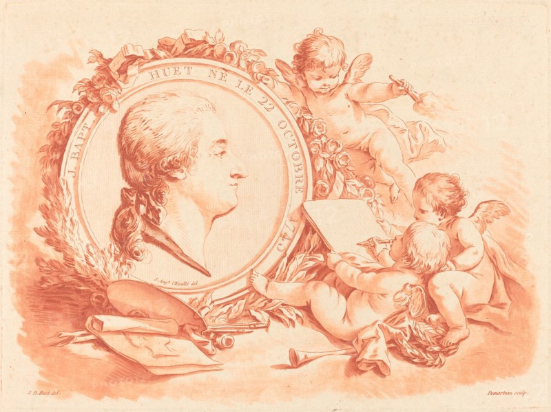 Allegorical Portrait of Jean-Baptiste Hüet, c. 1775.